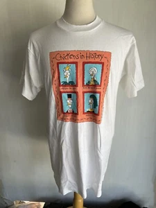 CHICKENS IN HISTORY (1991) Official Vintage 90s Peggy Sublett T-Shirt Size Large - Picture 1 of 5