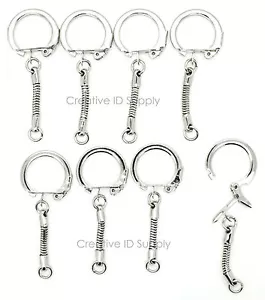 LOT 1,000 KEY CHAINS ~ SNAKE CHAIN w/ SNAP END + JUMP RING ~ Craft Findings - Picture 1 of 5