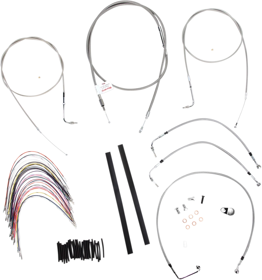 Burly Brand Braided Stainless Cable/Brake Line Kit - 16" Ape Hanger B30-1077 - Изображение 1 из 1