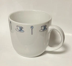 Taza de taza de té de café blanco Crate & Barrel serie cafetería - Kathleen Wills difícil de encontrar - Imagen 1 de 7
