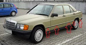 Mercedes Benz W201 190E Door Panel Moulding Trim Set 10 PCS - Picture 1 of 7