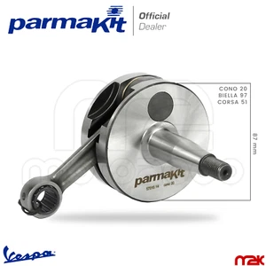 ALBERO MOTORE PARMAKIT SPALLE PIENE 87 mm CONO 20 PER VESPA 50 SPECIAL ET3 PK - Foto 1 di 4