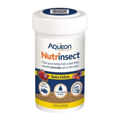 Aqueon Nutrinsect Fish-Free Betta Food - 1.41 oz