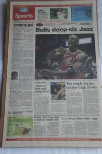 Michael Jordan Chicago Bulls USA Today NBA Final Vintage Newspaper June 15, 1998 - Picture 1 of 2