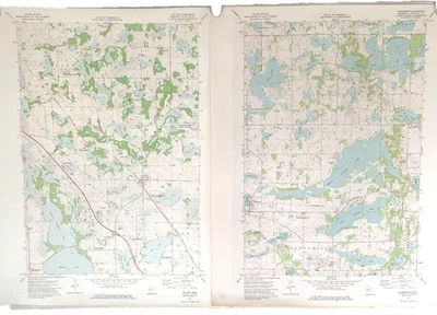 Mapas topográficos 7 OtterTail County Minnesota 1973 USGS mapas cuadrángulo SIN MARCO Foto 1 de 4