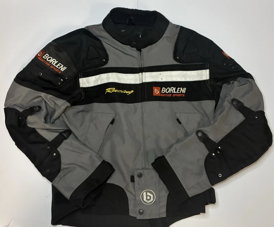 Chaqueta de equitación Borleni Motor Sports para hombre - gris/negro equipo de motocicleta  Foto 1 de 4