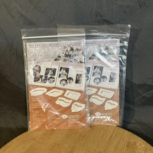 Lote de 2 recuerdos creativos acentos de boda títulos de papel marcos álbum kit - Imagen 1 de 3