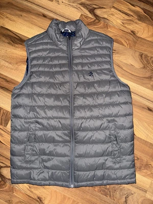 Mens IZOD Performance Sz S Gray Puffer Vest Outer Lightweight Jacket - Image 1 of 4