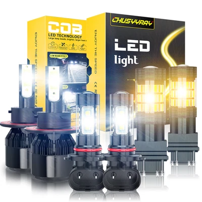 6x For Dodge Grand Caravan 2003-2004 2005 LED Headlight+Turn signal+Fog Lights - Image 1 of 4