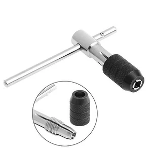New Tap Wrench 45# T-shaped M3-m6 Reamer Ratcheting Adjustable Quality T-handle - Picture 1 of 8