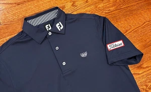 FootJoy Titleist Tour Golf Polo Shirt Fits Mens Medium The Lake FJ Collar Logo - Picture 1 of 10