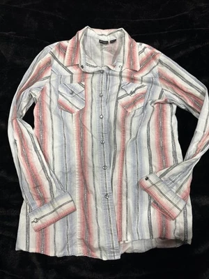 Cruel Girls Western Shirt With Pearl Snaps Girls XXL 14-16 - Image 1 of 3