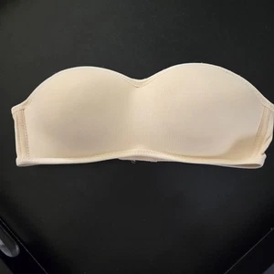 Beige Strapless Bandeau Bra with Optional Straps – XS - Picture 1 of 6