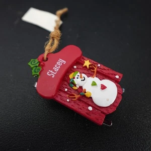 Stacey Adorno de Navidad Personalizado Trineo Nombre Kidcore Retro Y2K Regalo - Imagen 1 de 6