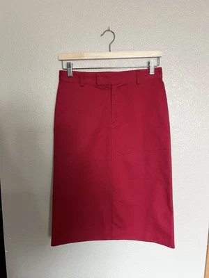 Falda lápiz midi roja APC talla 36 EE. UU. 2-4 vintage 2001 algodón Foto 1 de 4