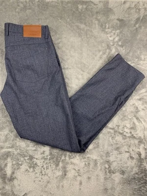 Pantalones de vestir Canali para hombre 32x30 0 U 50 Tessuto azul marino 100 % lana Foto 1 de 4