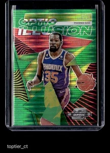 2022-23 Panini Contenders Optic #2 Kevin Durant Optic Illusion Green Pulsar #/25 - Picture 1 of 2