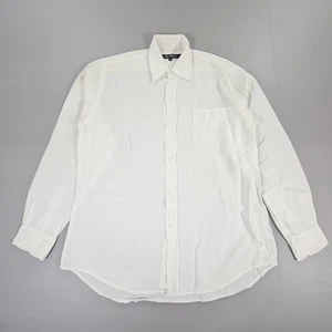 French Connection Mens Shirt White Small 100% Linen Holiday Summer Long Sleeves - Picture 1 of 7