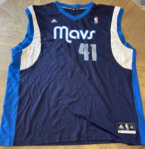 Dirk Nowitzski Dallas Mavericks Trikot Herren XXL Adidas NBA Basketball #41 blau - Bild 1 von 3