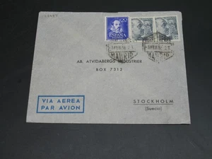 Spanien 1951 Luftpostbrief nach Schweden *23487 - Bild 1 von 2