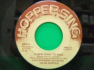 Dean Hopper A New Song To Sing / 15 Song Promos VG+ 7" 45 Hopper Sing HBC 21 - Picture 1 of 3