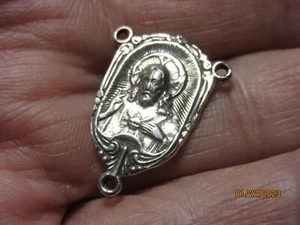 JESUS Sterling Silver 3-D Jewelry Finding 7/8" Connector JJFC-2-16.5 - Picture 1 of 6