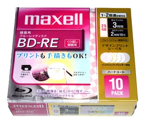 Pack 10 Bluray BD-RE 25gb Maxell nuevo - Imagen 1 de 2