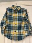 Cat and Jack Boys Multicolor Shift Button-down Plaid American Size XS 4/5. Fall