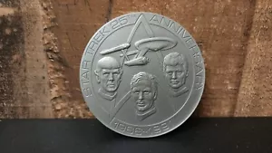 1990 Franklin Mint Star Trek 25th Anniversary Solid Pewter Medal - Picture 1 of 4