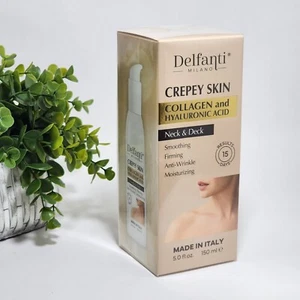 Delfanti Crepey Skin Collagen and Hyaluronic Acid Neck & Deck Cream ~ 150 ml - Picture 1 of 6
