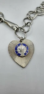 Vintage silver funky retro hippie belt with Elks Lodge emblem 38" long 60's 70's - Picture 1 of 11