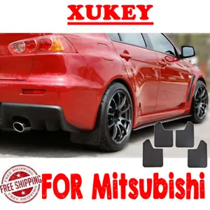 AUSTOCK 4 For Mitsubishi Lancer Evolution EVO X Splash Guards Mudguard Mud Flaps - Picture 1 of 8