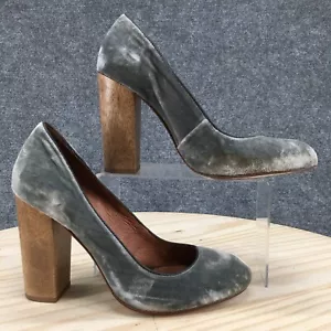 Juicy Couture Heels Womens 9 M Block Heels Slip On Pumps Green Fabric Casual - Picture 1 of 16
