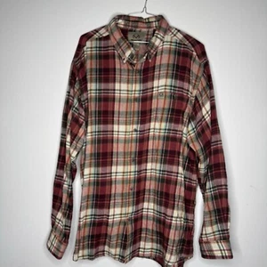 Realtree XXL Flannel Shirt Plaid 100% Cotton Long Sleeve Red Hunting Camping - Picture 1 of 6