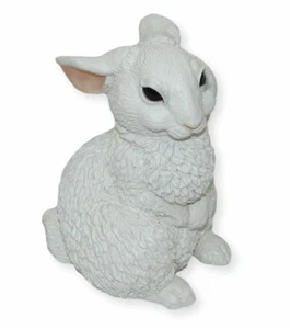 Deco Figura Conejo Blanco Colección Castagna De Resin/Piedra Artificial H 19 CM - Imagen 1 de 4