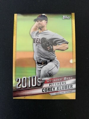 2020 Topps Series 2 Corey Kluber Decades' Best GOLD /50 SP Serial - Image 1 of 2