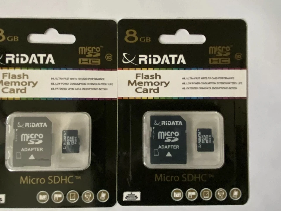 2-PK RiDATA Micro SDHC Class 10 8GB w/ SD Adapter - Image 1 of 2