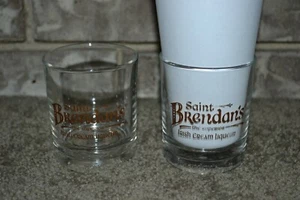 Set of 2 Saint Brendan's Irish Creme Liqueur Lo Ball 7 Oz. Glasses EXCL COND!!! - Picture 1 of 4