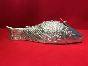 Antique Judaica Portuguese Silver Besamim Spice Box in Form of Fish - Picture 1 of 14