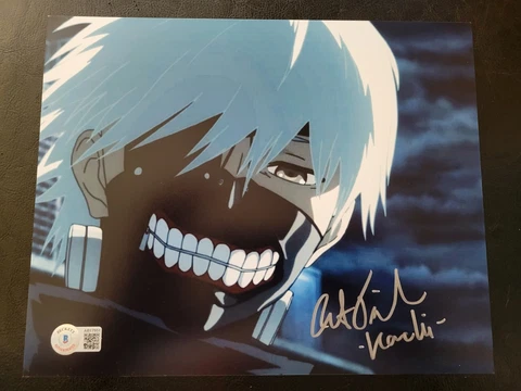 Toyko Ghoul Ken Kaneki 8x10 Color Photo - Signed by Austin Tindle w/ COA Sticker Cover