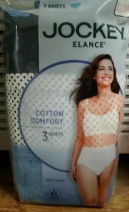 Jockey Elance Cotton Comfort 3 Pack Briefs Size 10/3XL MULTI DESIGNS - Picture 1 of 2