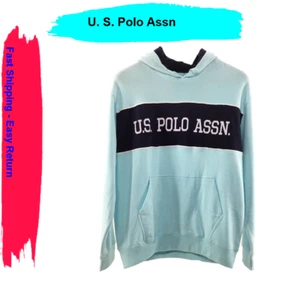 U.S. POLO ASSN Herren COLOR BLOCK LOGO HOODIE, hellgrün, M - Bild 1 von 3