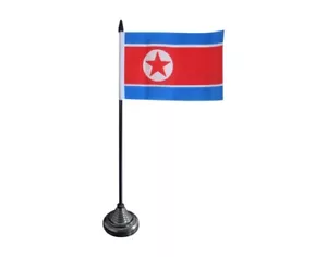 Tischflagge Nordkorea nordkoreanische Tischfahne 10x15cm - Foto 1 di 1