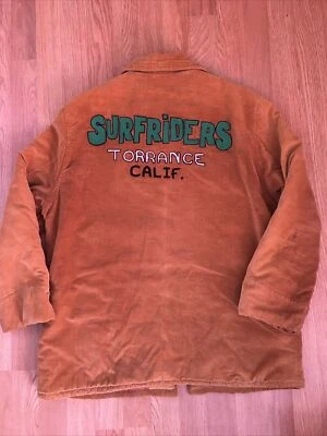 Vtg Surf Car Club Surfing Jacket Mens L Rockabilly Corduroy Coat LA California - Image 1 of 4