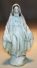 Sujet porcelaine Vierge blanche dorure Figurine Miniature Objet vitrine Statue