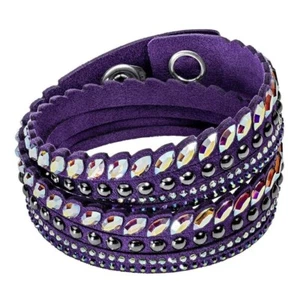 ECHTES SWAROVSKI KRISTALL SLAKE PULSE WICKELARMBAND 5241517 LILA - Bild 1 von 7