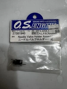 O S Engine 27381940 Needle Valve Holder Assembly for 25-46 FX,32SX, 60B,G,H,L,P - Picture 1 of 2