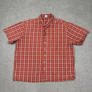Old Navy Herren Hemd Gr. XL rot Knopfleiste Kurzarm kariert kastig Vintage Y2K - Bild 1 von 6