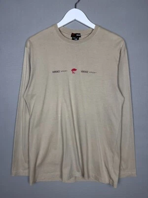 Auténtica Camisa De Colección Y2K VERSACE SPORT MEDUSA Logo Manga Larga Beige Talla L Foto 1 de 4