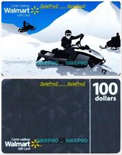 2x WALMART CHRISTMAS 100S GREY WINTER SNOWMOBILE RACE COLLECTIBLE GIFT CARD LOT